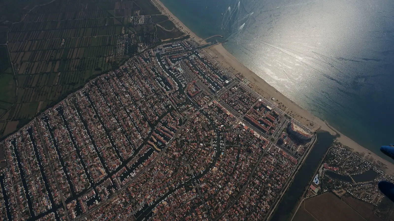 Empuriabrava – Aerial view of Empuriabrava sea, Spain