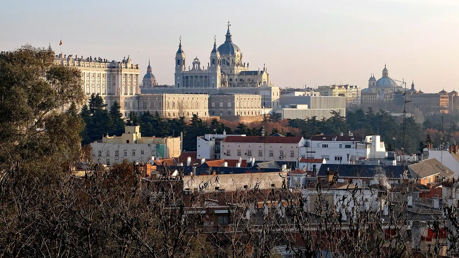 Madrid – View of Madrid from Almudena Cathedral, Spain