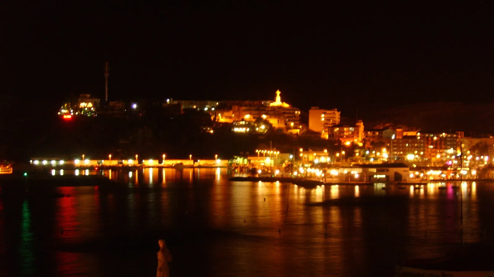 Mazarrón – VISTA NOCTURNA PUERTO MAZARRON, desde Rihuete Alto
