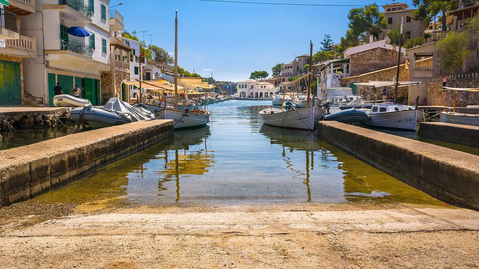 Santanyí – View of the harbor in Cala Figuera, Mallorca (Spain)