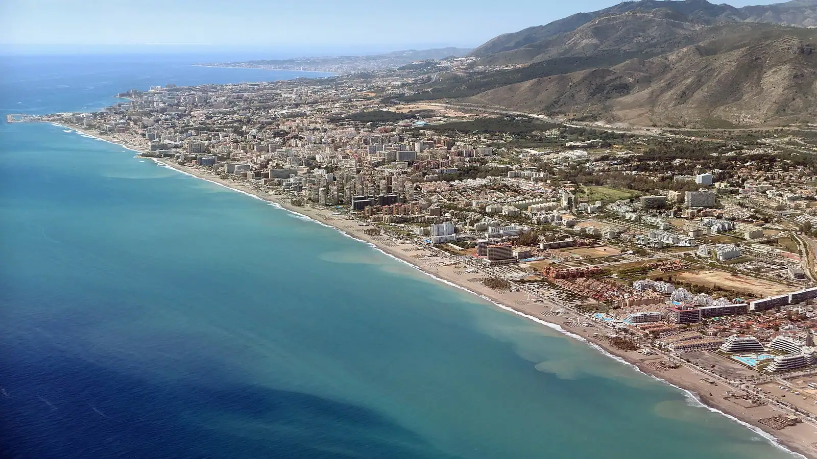 Torremolinos – An aerial view of Torremolinos and its beaches.